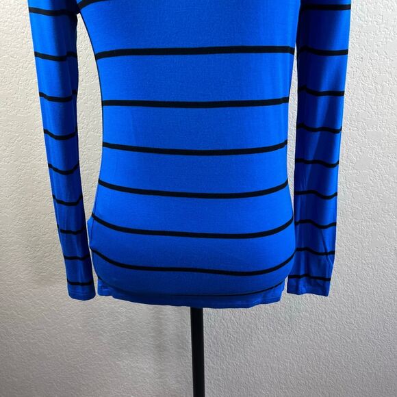Michael Kors blue striped long sleeve top size S dark academia baddie preppy - Picture 9 of 14